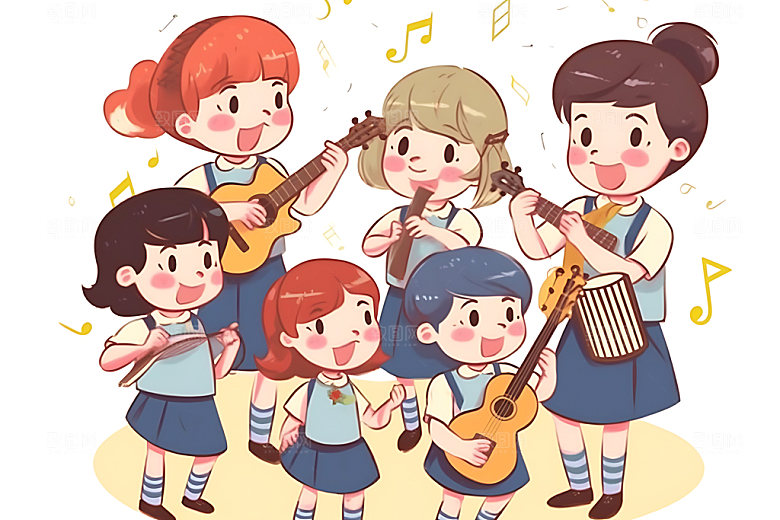 儿童兴趣班学习辅导班插画
