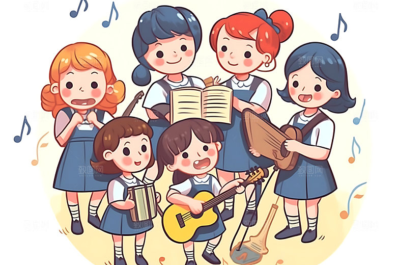 儿童兴趣班学习夏令营插画