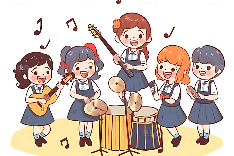 儿童兴趣班课外班夏令营插画