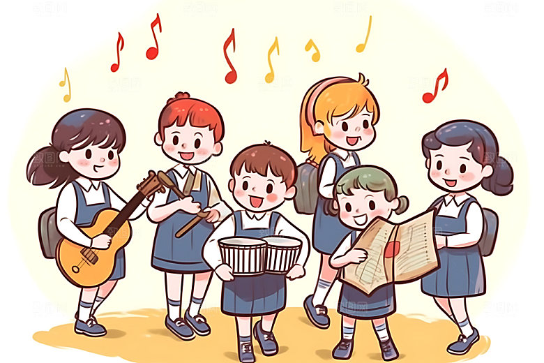儿童兴趣班学习课外班插画