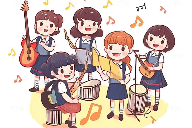 儿童兴趣班培训班课外班插画