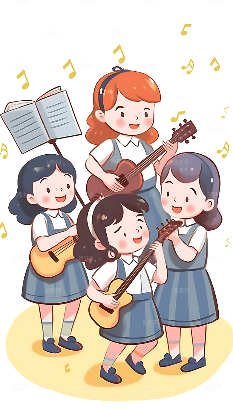 儿童兴趣班辅导班夏令营插画