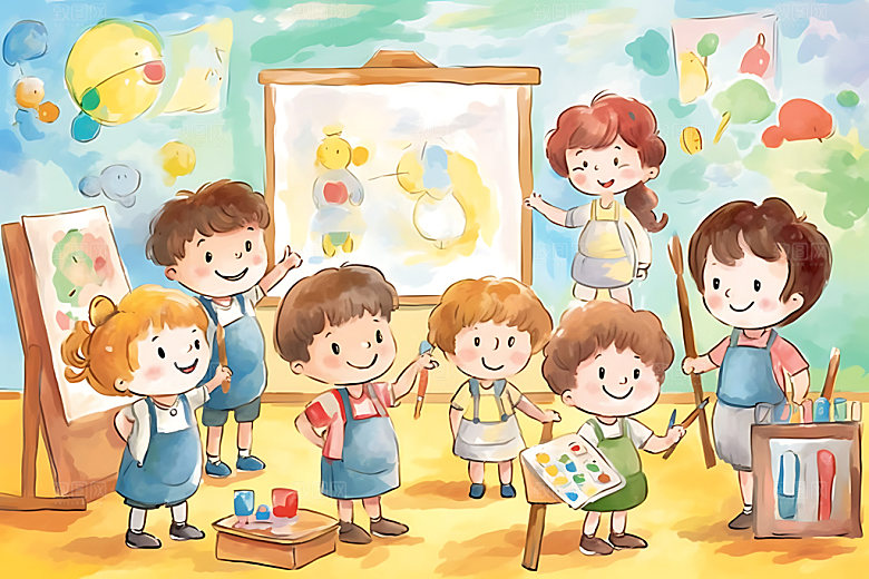 儿童兴趣班手绘课外班插画