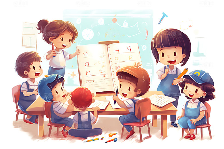 儿童兴趣班夏令营培训班插画