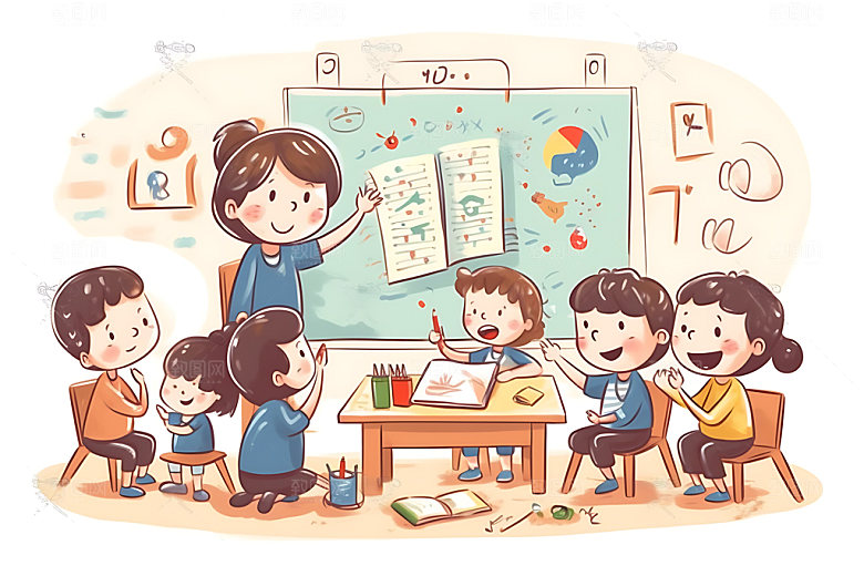儿童兴趣班艺术培训学习插画