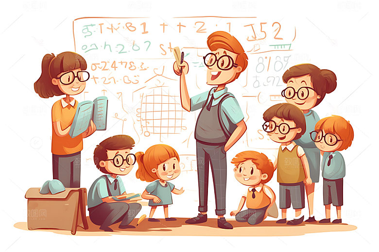 儿童兴趣班艺术培训夏令营插画