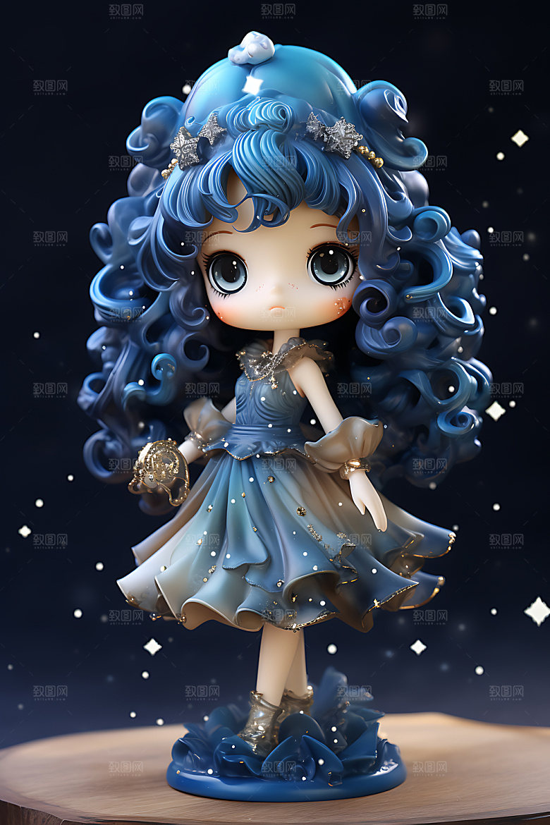 十二星座人物IP形象唯美模型