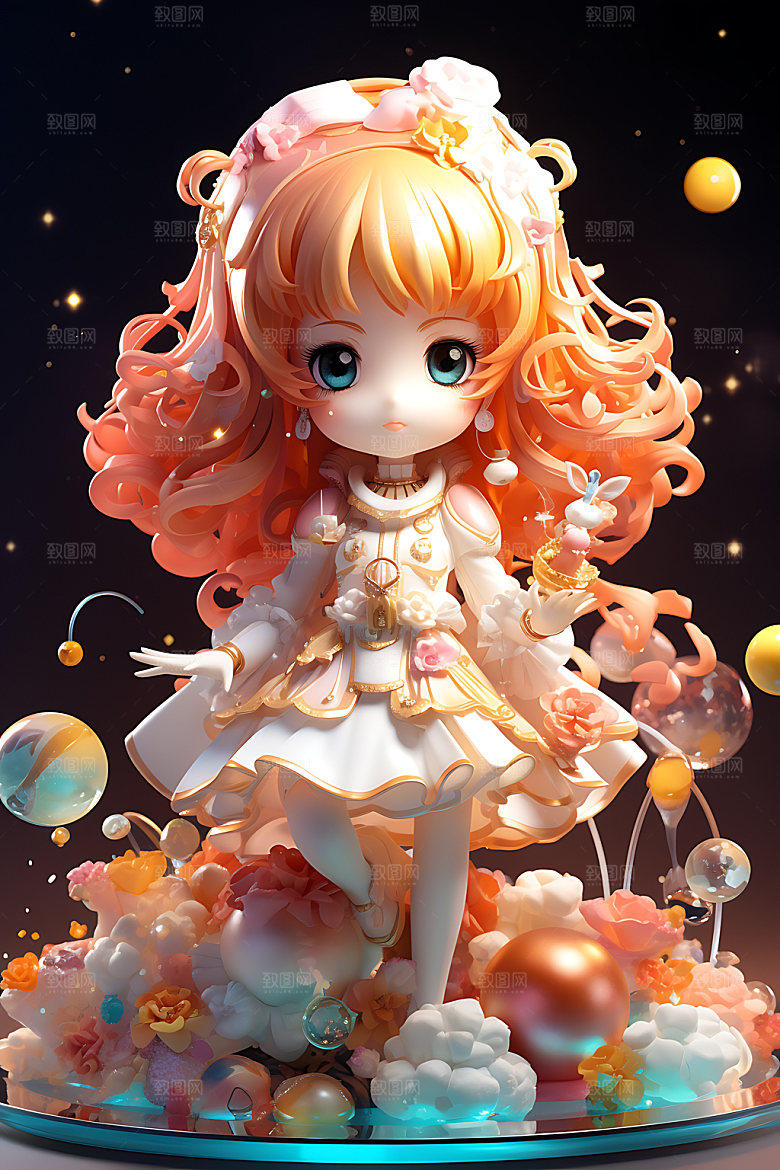 十二星座人物可爱甜美模型