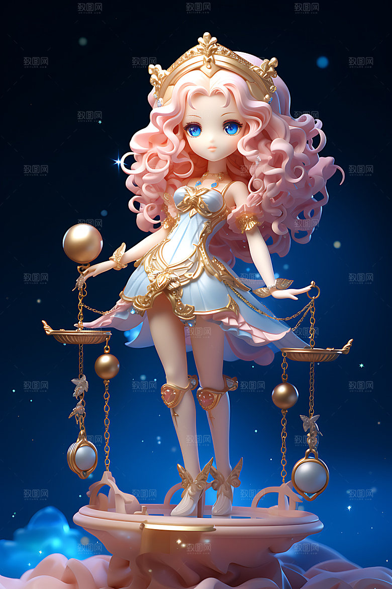 十二星座人物唯美星座拟人模型