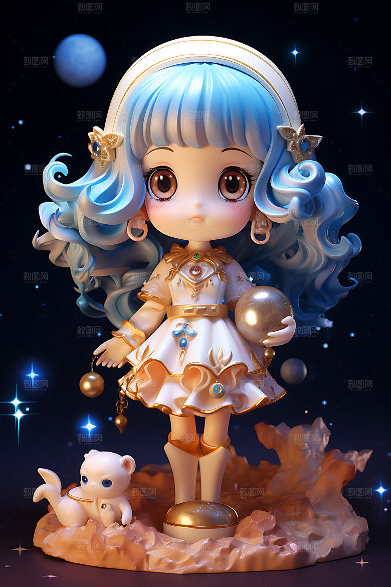十二星座人物星座拟人唯美模型