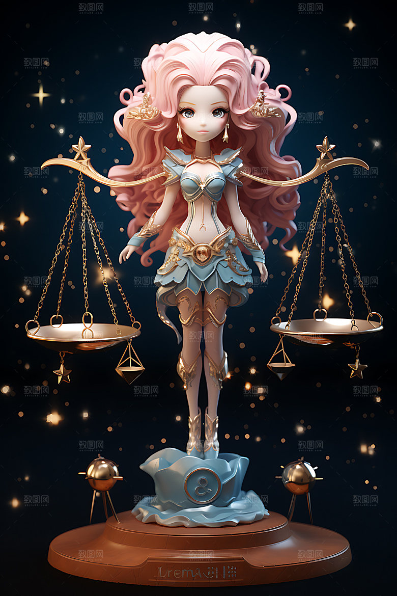 十二星座人物甜美唯美模型