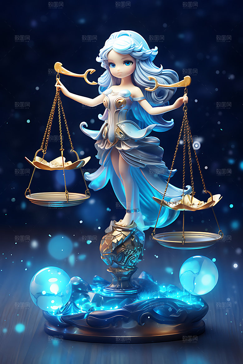 十二星座人物星座拟人3D模型
