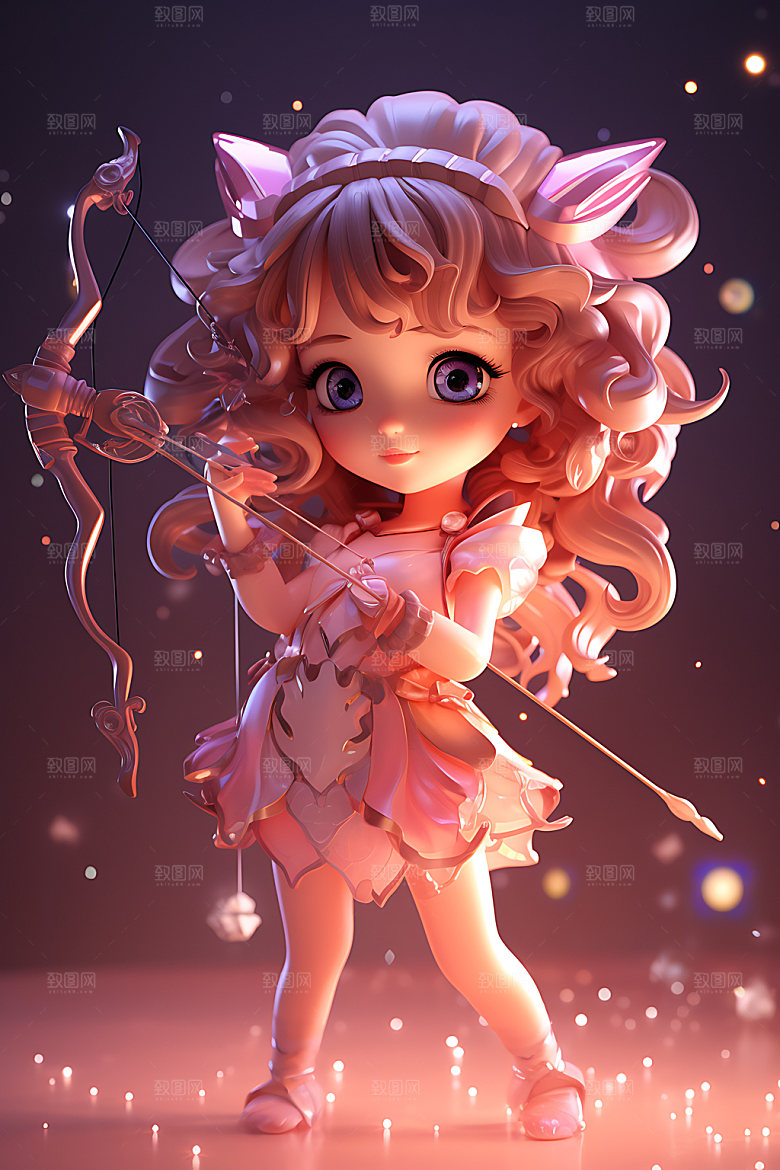 十二星座人物3D立体模型
