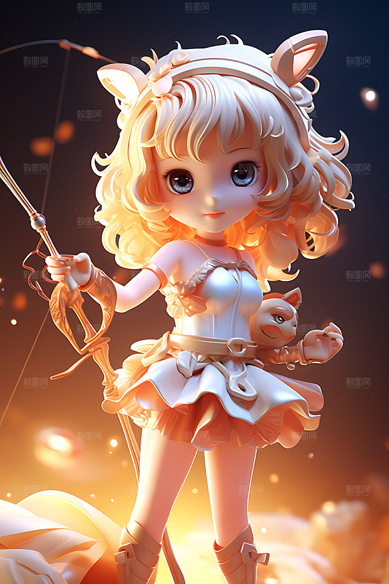 十二星座人物可爱甜美模型