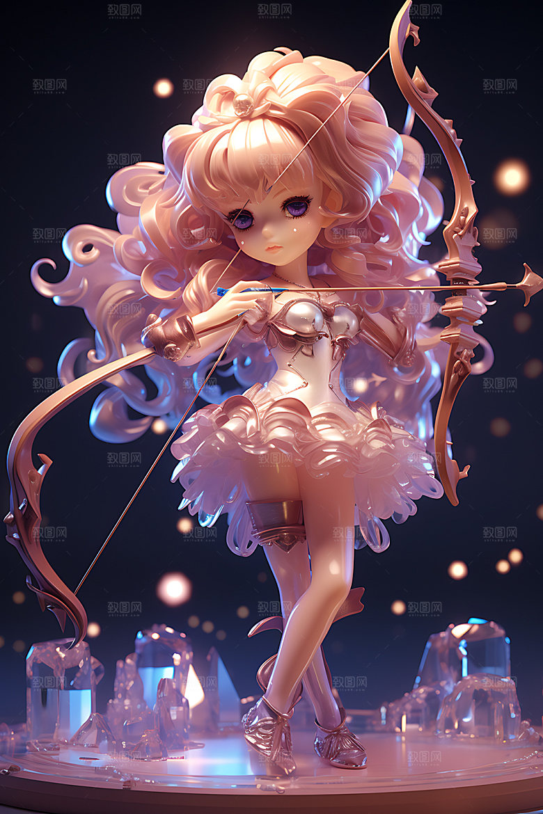 十二星座人物可爱唯美模型