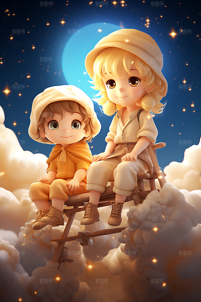 十二星座人物3D星座拟人模型
