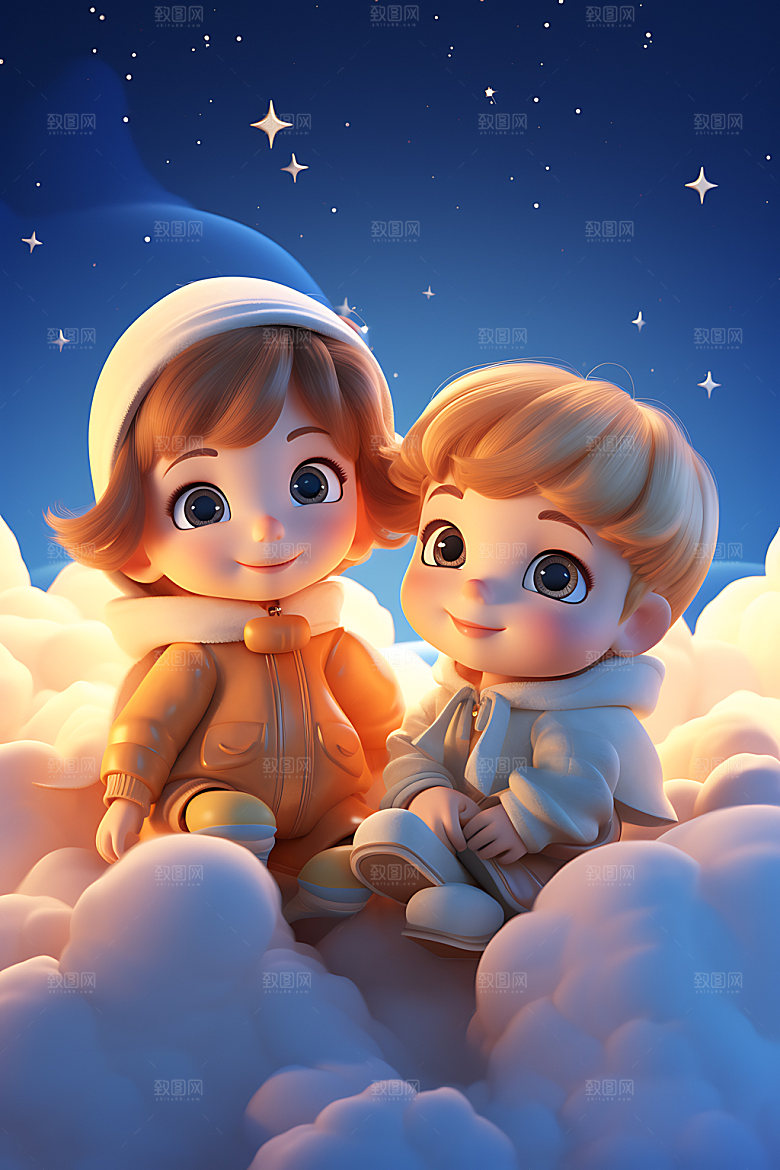 十二星座人物3DIP形象模型