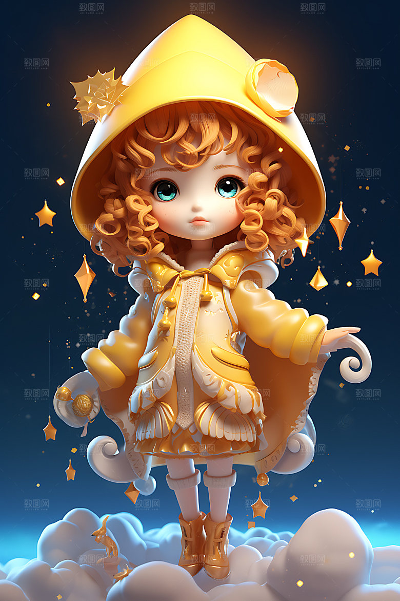 十二星座人物可爱星座拟人模型