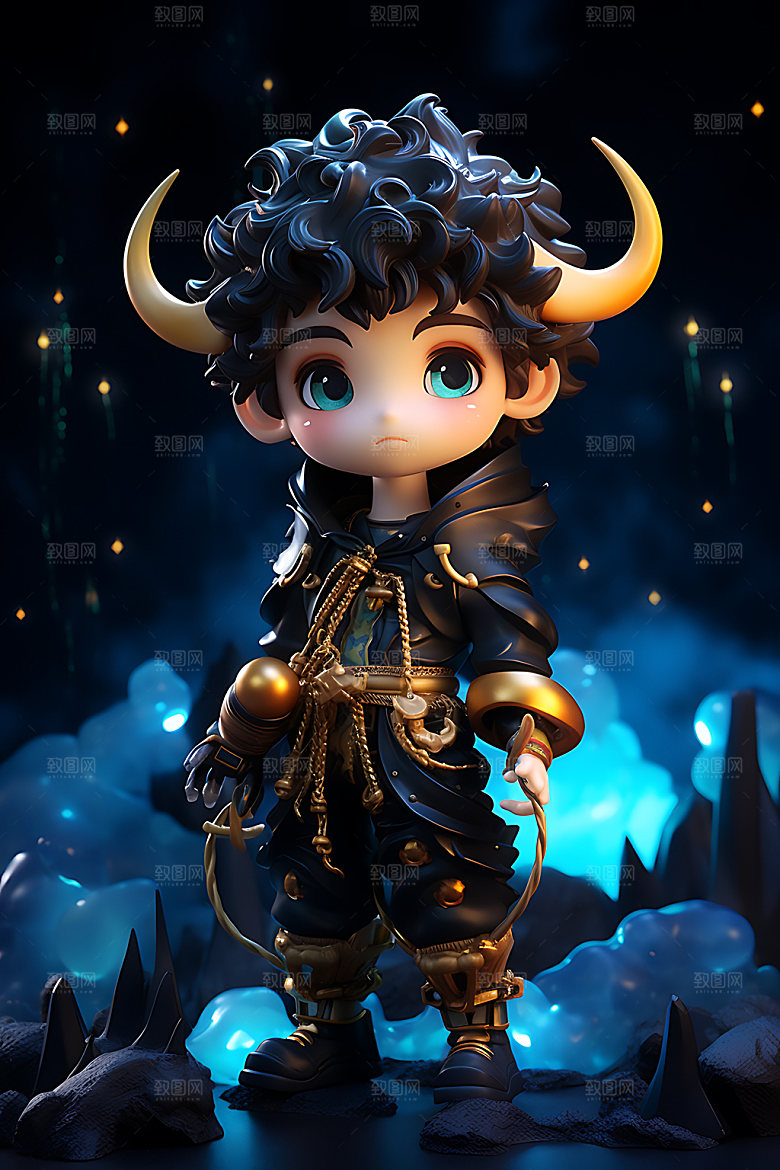 十二星座人物3D立体模型