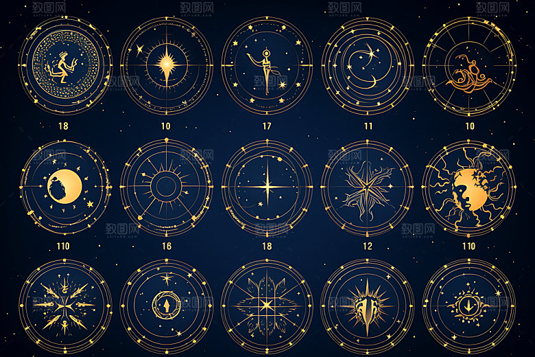 星座元素图案图标