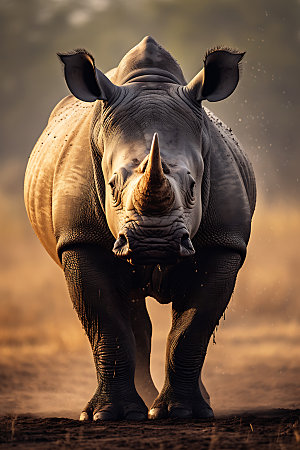 犀牛高清环保摄影图