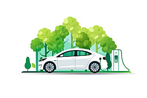 新能源汽车清洁能源减排素材