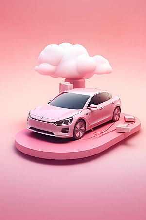 新能源汽车电车清洁能源素材