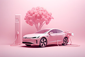 新能源汽车减排电车素材