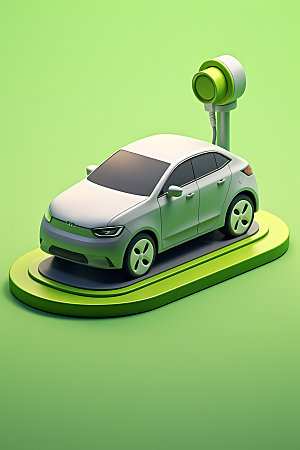 新能源汽车绿色清洁能源素材