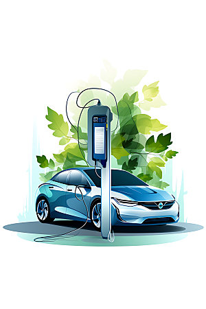 新能源汽车绿色减排素材