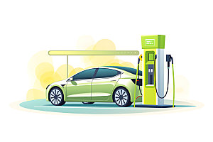 新能源汽车环保减排素材