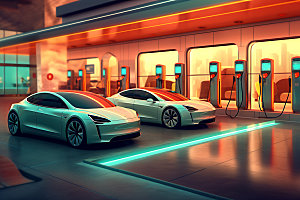 新能源汽车节能汽车环保摄影图