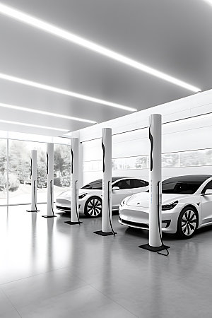 新能源汽车环保低碳摄影图