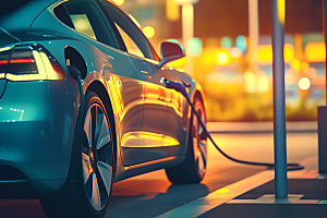 新能源汽车低碳环保摄影图