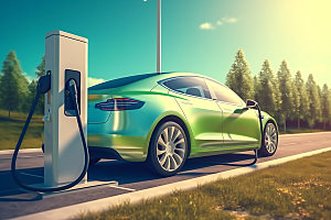 新能源汽车电车节能汽车摄影图