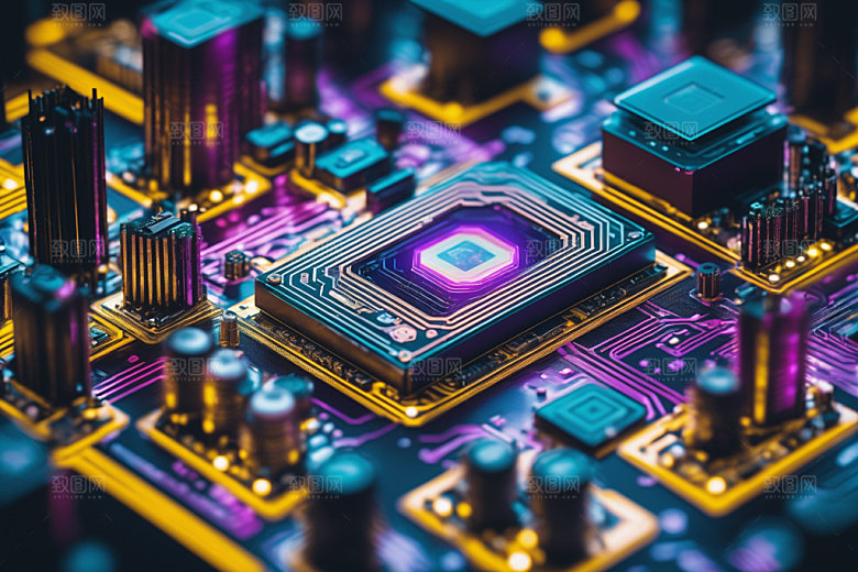 芯片电子科技模型