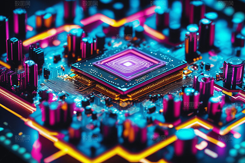 芯片3D科技模型