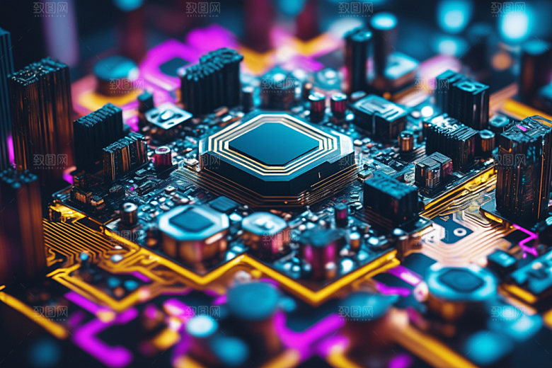 芯片3D科技模型