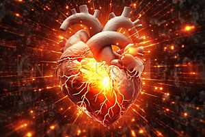 光效心脏技术科技心脏创意元素