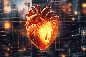 光效心脏未来科技医疗创意元素