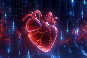 光效心脏未来科技医疗信息创意元素