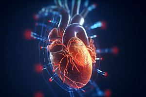 光效心脏技术科技心脏创意元素