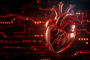 光效心脏技术未来科技创意元素