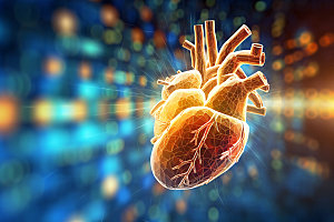 光效心脏心跳技术创意元素
