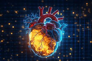 光效心脏心跳技术创意元素