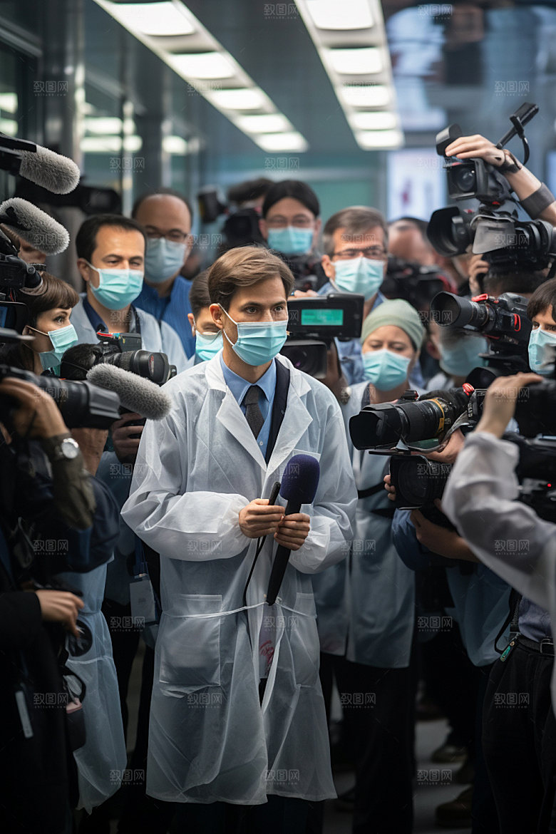 新闻媒体人物摄影图主持人矢量图
