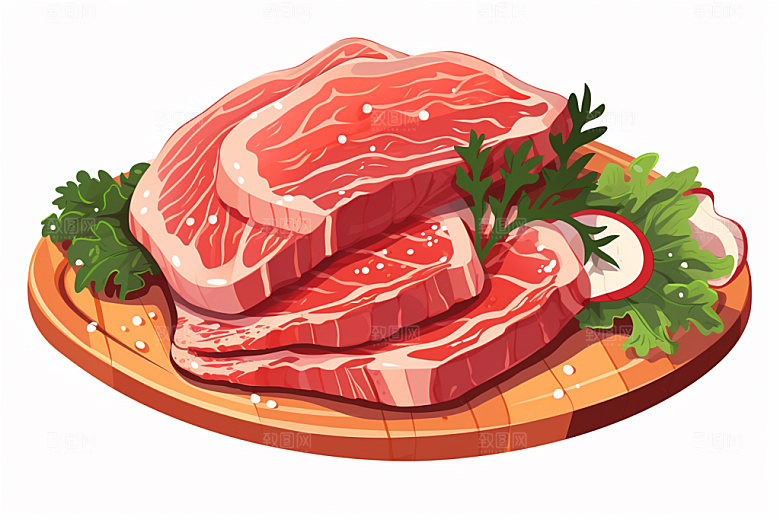 新鲜肉类食品生鲜烤鸡矢量素材
