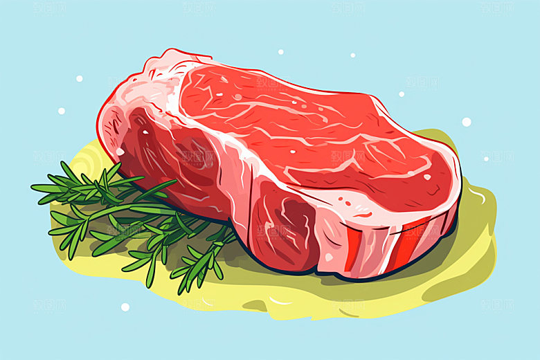 新鲜肉类烤鸡食品生鲜矢量素材
