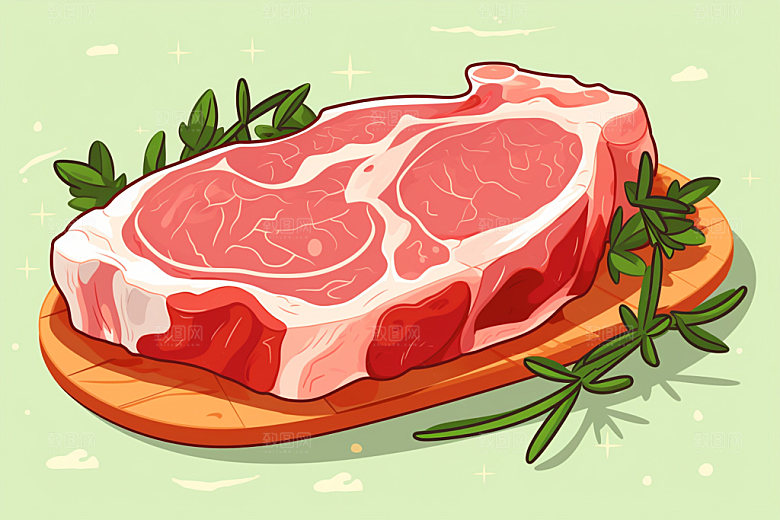 新鲜肉类烤鸡食品生鲜矢量素材