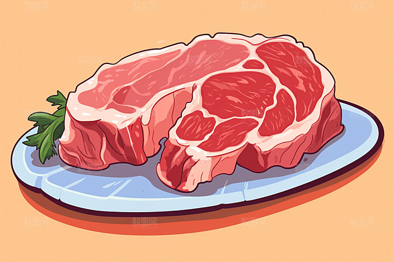 新鲜肉类食品生鲜烤鸡矢量素材
